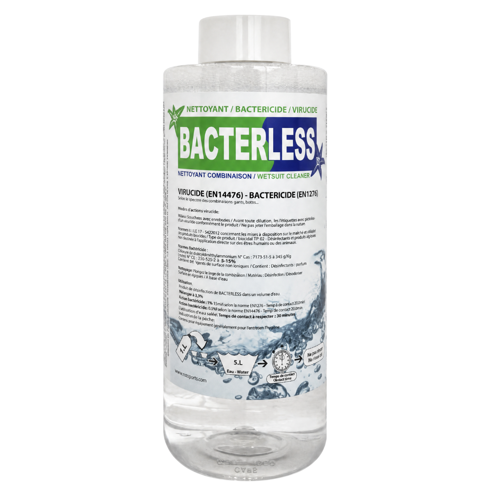BACTERLESS - Nettoyant désinfectant pour combinaisons néoprène