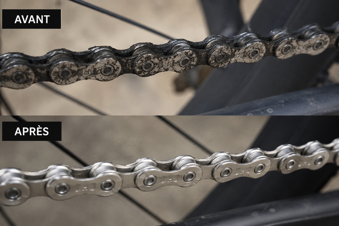 Pourquoi une chaîne de vélo devient noire ?