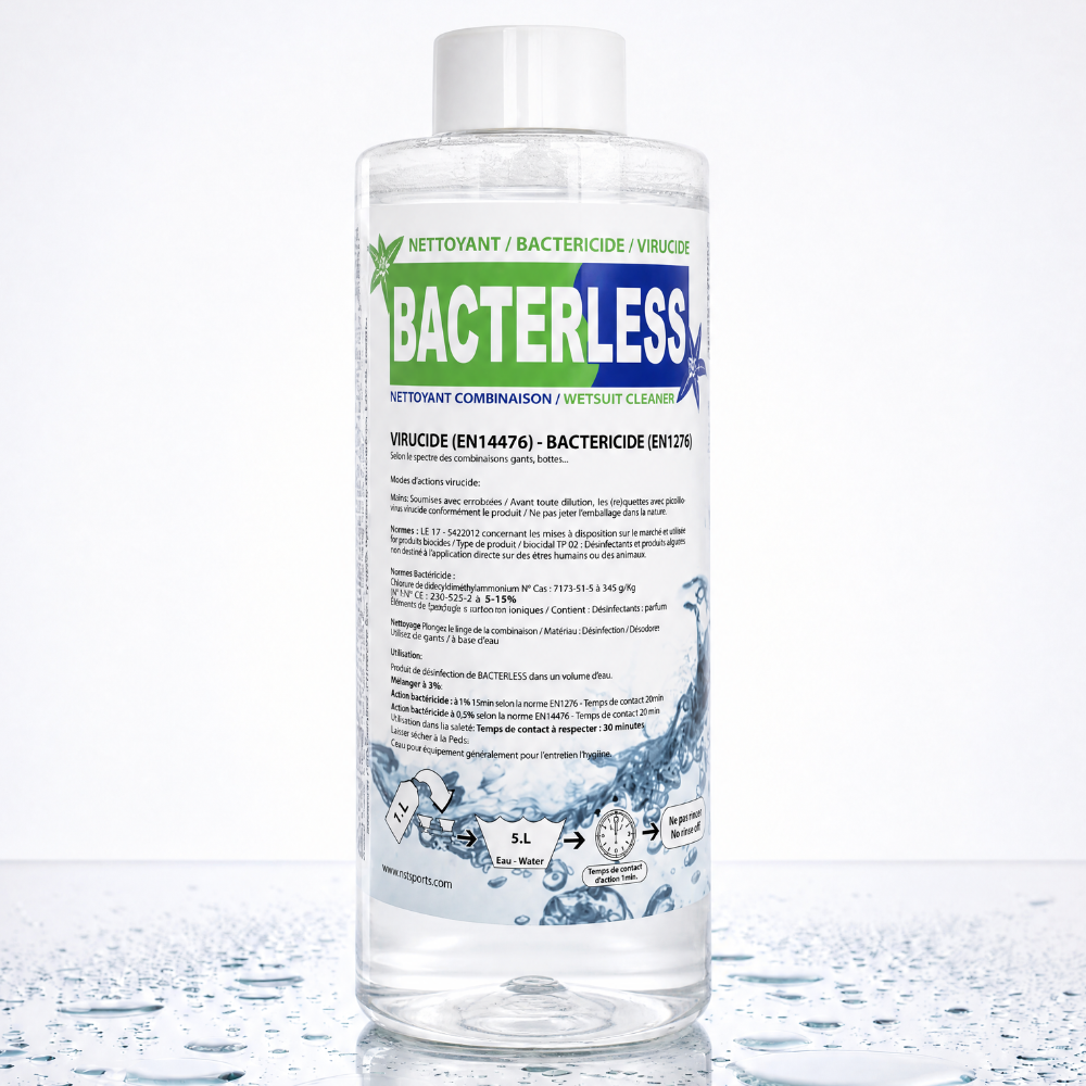 BACTERLESS - Nettoyant désinfectant pour combinaisons néoprène